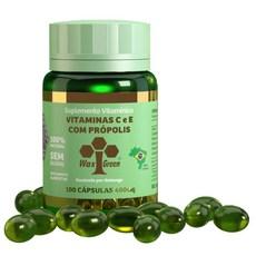 왁스 그린 브라질 꿀벌 프로폴리스 비타민 C 6병 E 300mg (소프트젤 100개), 6개, 100정