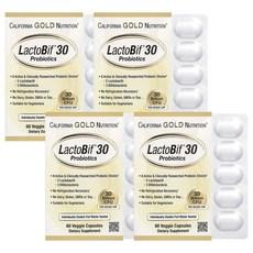 캘리포니아골드뉴트리션 4개X CGN 락토비프 프로바이오틱스 300억 유산균, 60정, 4개 상품 이미지