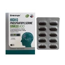 하이큐 포스파티딜세린 고함량 300mg 은행잎추출물 기억력 인지질 징코 비타민E 함유, 30정, 5개 상품 이미지
