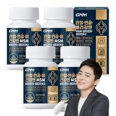 GNM 관절 연골 뼈건강엔 MSM 비타민D 비타민K2, 60정, 4개 상품 이미지
