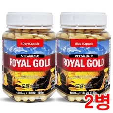 통라이프 로얄골드 비타민E 180캡슐 2병 (로얄제리 부원료), 2개, 180정 상세 이미지