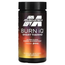 MuscleTech Burn iQ 스마트 온도 보충제 파락산틴 강화 에너지 및 인지 기능 포함 남성 및 여성용 100개, MuscleTech Burn iQ 스마트 온도 보충제, 상세 이미지