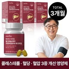 해비타 밀크씨슬 홍국 코엔자임Q10 바나바잎 간건강 콜레스테롤 혈압 혈당케어 영양제, 60정, 3박스 상품 이미지