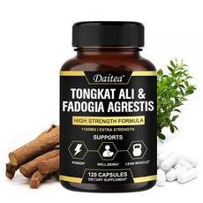 Fadogia Agrestis 600mg 및 Tongkat Ali 500mg 보충제는 신체 활동을 지원하고 잠재력을 발휘하며 전반적인 건강을 향상시킵니다., 120캡슐, 1개, 120정 상품 이미지