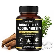 Fadogia Agrestis 600mg 및 Tongkat Ali 500mg 보충제는 신체 활동을 지원하고 잠재력을 발휘하며 전반적인 건강을 향상시킵니다., 120캡슐, 1개, 120정 상세 이미지