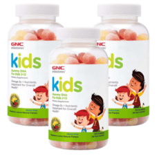 GNC 마일즈스톤 키즈 구미 DHA 라즈베리 레모네이드 맛 120 구미 3 SET, 1개, 60정 이미지