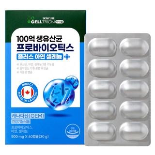 이너랩 100억 생유산균 프로바이오틱스 플러스 아연 셀레늄 30g, 60정, 1개 상품 이미지