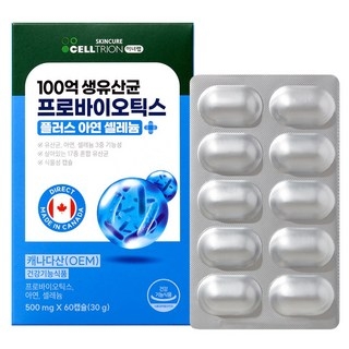 이너랩 100억 생유산균 프로바이오틱스 플러스 아연 셀레늄 30g, 60정, 1개 상세 이미지