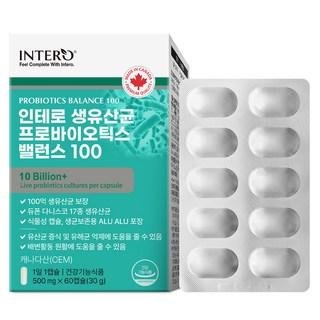 인테로 생유산균 프로바이오틱스 밸런스 100, 60정, 2개 상품 이미지