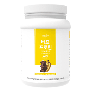 버프 프로틴 아이솔레이트 WPI 100% 유청 단백질 보충제 파우더 바나나맛 1.5kg 상품 이미지