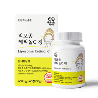 써클 리포좀 레티놀C 먹는 레티놀 비타민C 모링가잎 글루타치온 비타민씨 추천, 60정, 2개 상품 이미지