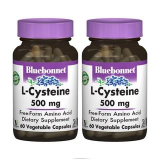 블루보넷 L-시스테인 500mg 베지터블 캡슐 글루텐 프리 비건, 60정, 2개 상품 이미지