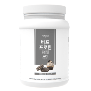 버프 프로틴 아이솔레이트 WPI 100% 유청 단백질 파우더 헬스 보충제 파우더 쿠키앤크림 1.5kg 상세 이미지