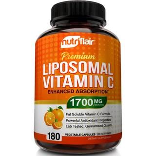 뉴트리플레어 리포조말 비타민C 1600mg 리포솜비타민C, 180정, 1개