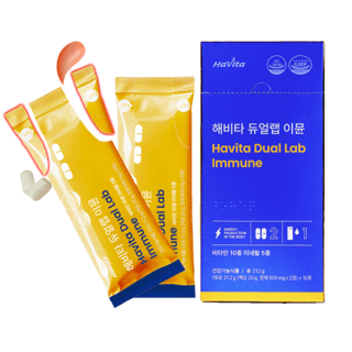 해비타 듀얼랩 올인원 종합 고함량 이뮨 멀티 액상 비타민+미네랄 활력 피로회복 영양제, 10회분, 1박스 상세 이미지