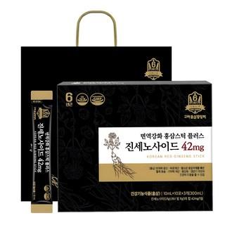 고려홍삼중앙회 면역강화 홍삼스틱 플러스 진세노사이드 42mg + 쇼핑백, 300ml, 1세트 상품 이미지