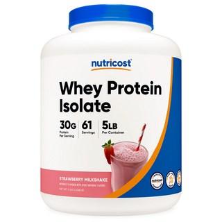 뉴트리코스트 WPI 웨이프로틴 아이솔레이트 맛있는 단백질 보충제 2 268g 딸기 밀크쉐이크맛 1개 상품 이미지