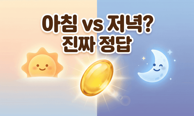 오메가3 복용, 아침 vs 저녁? 진짜 정답은...